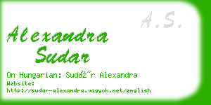 alexandra sudar business card